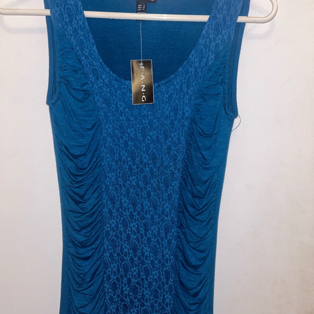 Turquoise women’s lace tank top